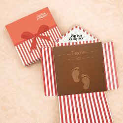 Carte � Croquer - Mod�le Petits Pieds Chocolat Lait Enveloppe Mod�le Cadeau
