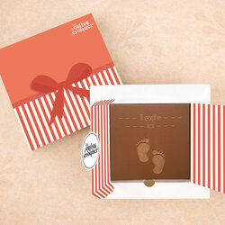 Carte � Croquer - Mod�le Petits Pieds Chocolat Lait Coffret Mod�le Cadeau