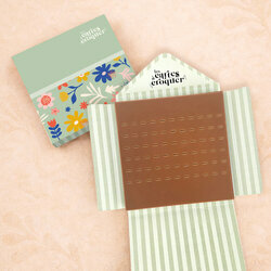 Carte � Croquer - Message Choc - la Carte � Croquer 100% texte Chocolat Lait Enveloppe Mod�le Fleurs