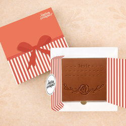 Carte � Croquer - Mod�le Rose vintage Chocolat Lait Coffret Mod�le Cadeau