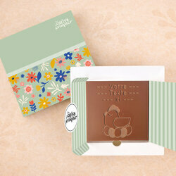 Carte � Croquer - Mod�le Poule Chocolat Lait Coffret Mod�le Fleurs