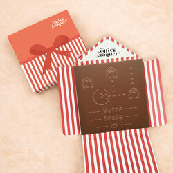 Carte � Croquer - Mod�le Pacman Chocolat Lait Enveloppe Mod�le Cadeau