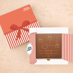 Carte � Croquer - Mod�le Pacman Chocolat Lait Coffret Mod�le Cadeau