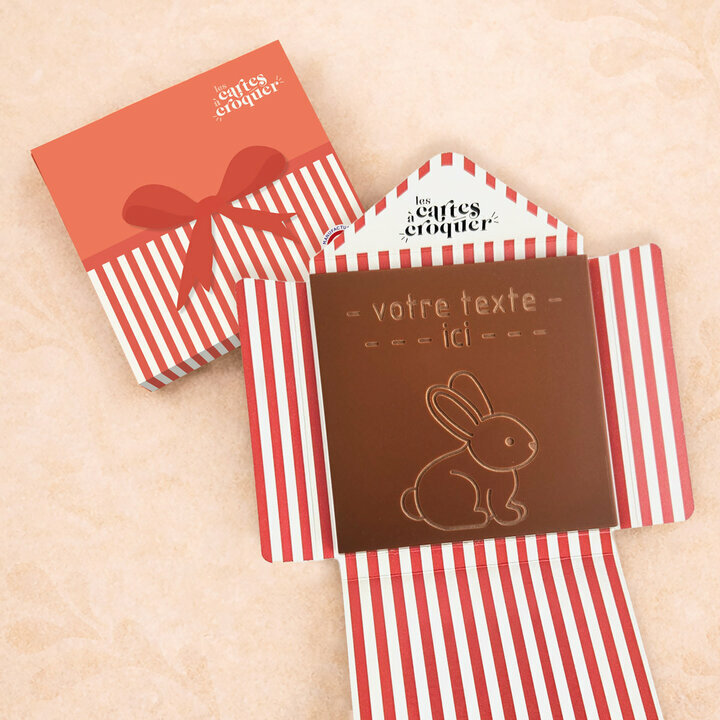 Carte � Croquer - Mod�le Mon lapin Chocolat Lait Enveloppe Mod�le Cadeau