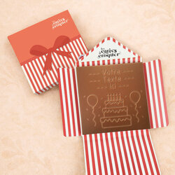 Carte � Croquer - Mod�le G�teau d'anniversaire Chocolat Lait Enveloppe Mod�le Cadeau