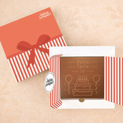 Carte � Croquer - Mod�le G�teau d'anniversaire Chocolat Lait Coffret Mod�le Cadeau