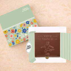 Carte � Croquer - Mod�le Footballer Chocolat Lait Coffret Mod�le Fleurs