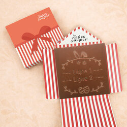 Carte � Croquer - Mod�le Couronne de P�ques Chocolat Lait Enveloppe Mod�le Cadeau