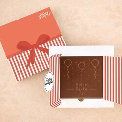 Carte � Croquer - Mod�le Ballons & Cotillons Chocolat Lait Coffret Mod�le Cadeau