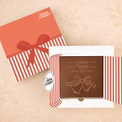 Carte � Croquer - Mod�le Cloches de P�ques Chocolat Lait Coffret Mod�le Cadeau