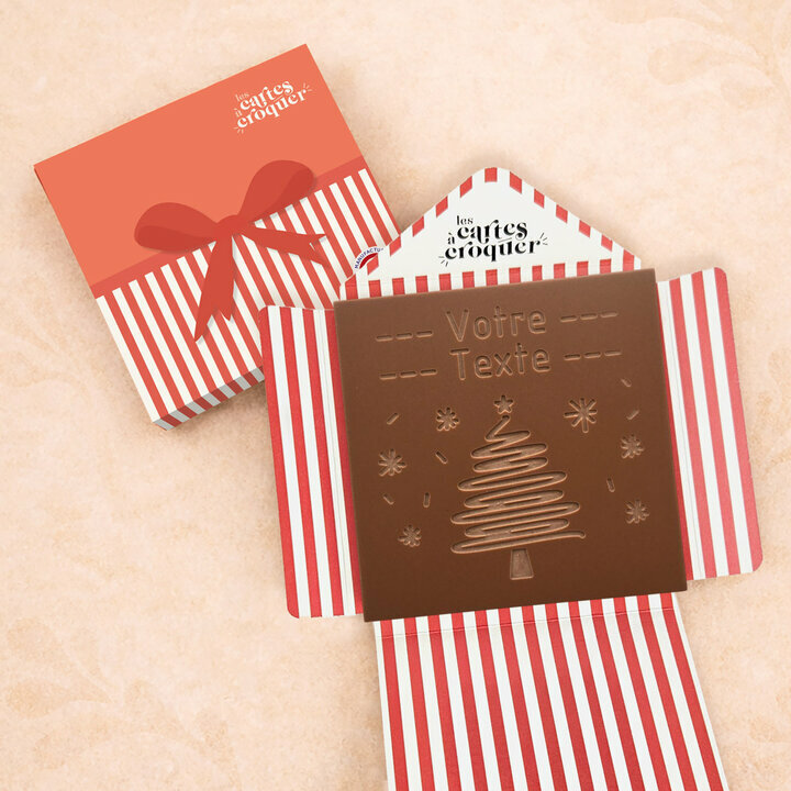 Carte à Croquer - Modèle Sapin Carte à Croquer - Modèle Sapin Chocolat Lait Enveloppe Modèle Cadeau