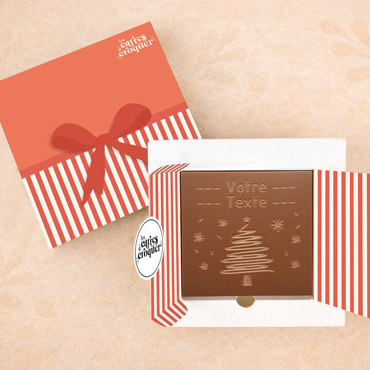 Carte à Croquer - Modèle Sapin Carte à Croquer - Modèle Sapin Chocolat Lait Coffret Modèle Cadeau