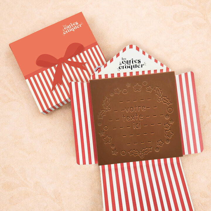 Carte à Croquer - Modèle Couronne de fête Carte à Croquer - Modèle Couronne de fête Chocolat Lait Enveloppe Modèle Cadeau