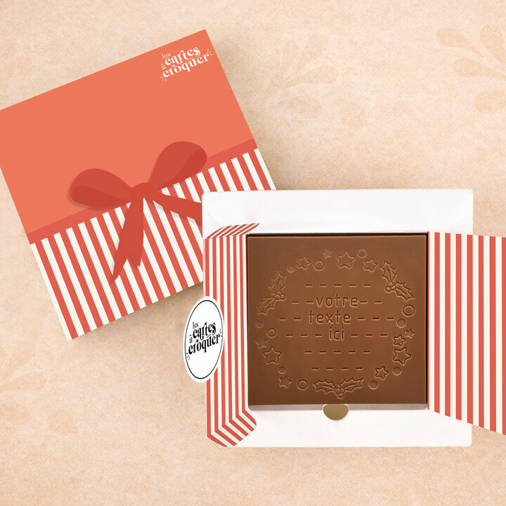 Carte à Croquer - Modèle Couronne de fête Carte à Croquer - Modèle Couronne de fête Chocolat Lait Coffret Modèle Cadeau