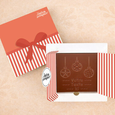 Carte &agrave; Croquer - Mod&egrave;le Boules de No&euml;l