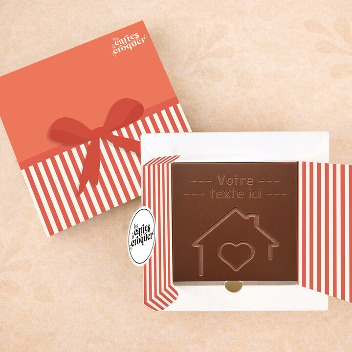 Carte � Croquer - Maison de coeur Chocolat Lait Coffret Cadeau
