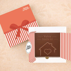 Carte � Croquer - Maison de coeur Chocolat Lait Coffret Cadeau