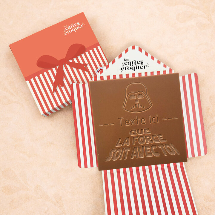 Carte � Croquer - Mod�le Voyageurs des �toiles Chocolat Lait Enveloppe Mod�le Cadeau