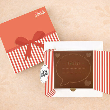 Carte &agrave; Croquer - Mod&egrave;le Bulle de texte Coeurs