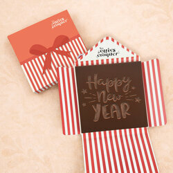Prête à Croquer - Modèle Happy New Year Prête à Croquer - Modèle Happy New Year Chocolat Noir Coffret Cadeau