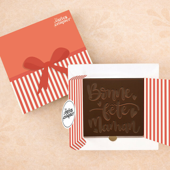Pr�te � Croquer - Mod�le Bonne F�te Maman Chocolat Noir Coffret Cadeau