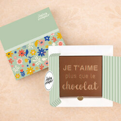 Prête à Croquer - Modèle Je t'aime plus que le Chocolat Prête à Croquer - Modèle Je t'aime plus que le Chocolat Chocolat Lait Coffret Fleurs