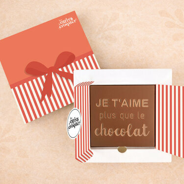 Pr&ecirc;te &agrave; Croquer - Mod&egrave;le Je t'aime plus que le Chocolat