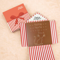 Carte � Croquer - Mod�le Chat Chocolat Lait Enveloppe Mod�le Cadeau