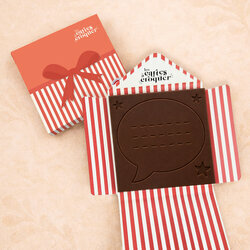 Carte � Croquer - Mod�le Bulle de Texte Etoiles Chocolat Noir Enveloppe Mod�le Cadeau