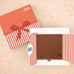 Carte � Croquer - Mod�le Bulle de Texte Etoiles Chocolat Lait Coffret Mod�le Cadeau