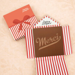 Pr�te � Croquer - Mod�le Merci Chocolat Lait Enveloppe Mod�le Cadeau