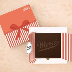 Pr�te � Croquer - Mod�le Merci Chocolat Noir Coffret Mod�le Cadeau