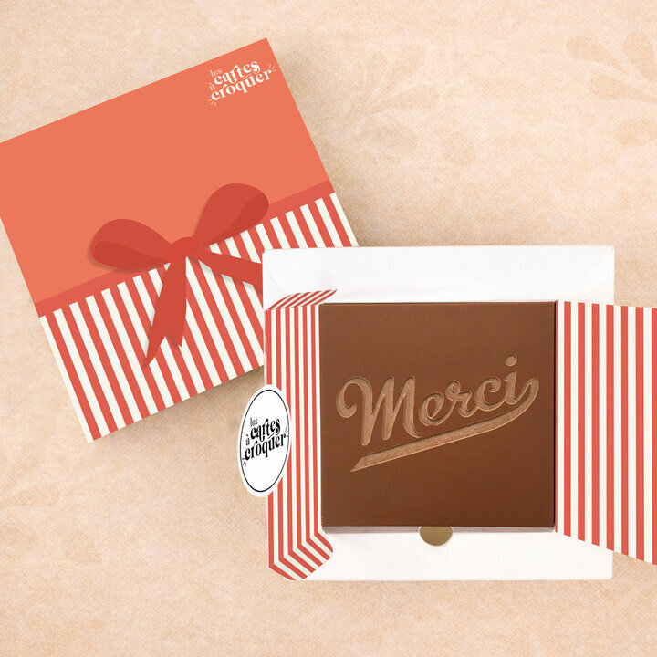 Pr�te � Croquer - Mod�le Merci Chocolat Lait Coffret Mod�le Cadeau