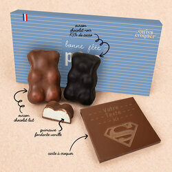 Composition Coffret Douceur Chocolat - Collection F�te des P�res Carte � croquer Super