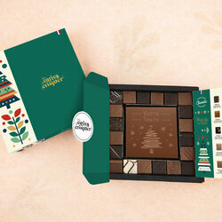 Coffret Empreinte Gourmande - Collection No�l Carte � croquer Sapin Chocolat lait