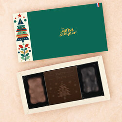 Coffret Douceur Chocolat - Collection No�l Carte � Croquer Mod�le Sapin Chocolat Noir