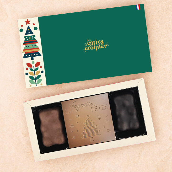 Coffret Douceur Chocolat - Collection No�l Pr�te � Croquer Mod�le Joyeuses F�tes Chocolat Lait