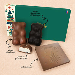 Coffret Douceur Chocolat - Collection No�l Pr�te � Croquer Mod�le Joyeuses F�tes Chocolat Lait