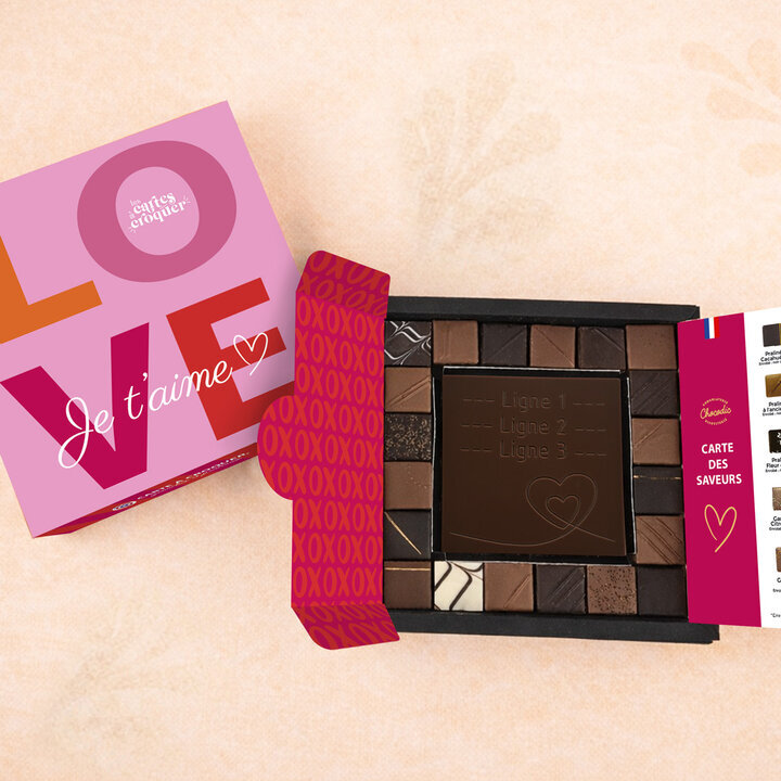 Coffret Empreinte Gourmande - Collection Saint Valentin Coffret Empreinte Gourmande - Collection Saint Valentin Coffret Empreinte Gourmande - Collection Saint Valentin Double Coeur Chocolat Noir