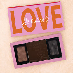 Coffret Douceur Chocolat - Collection Saint Valentin Coffret Douceur Chocolat - Collection Saint Valentin Double Coeur Chocolat Noir