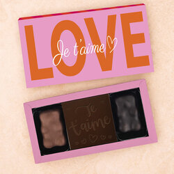 Coffret Douceur Chocolat - Collection Saint Valentin Coffret Douceur Chocolat - Collection Saint Valentin Je t'aime Chocolat Noir